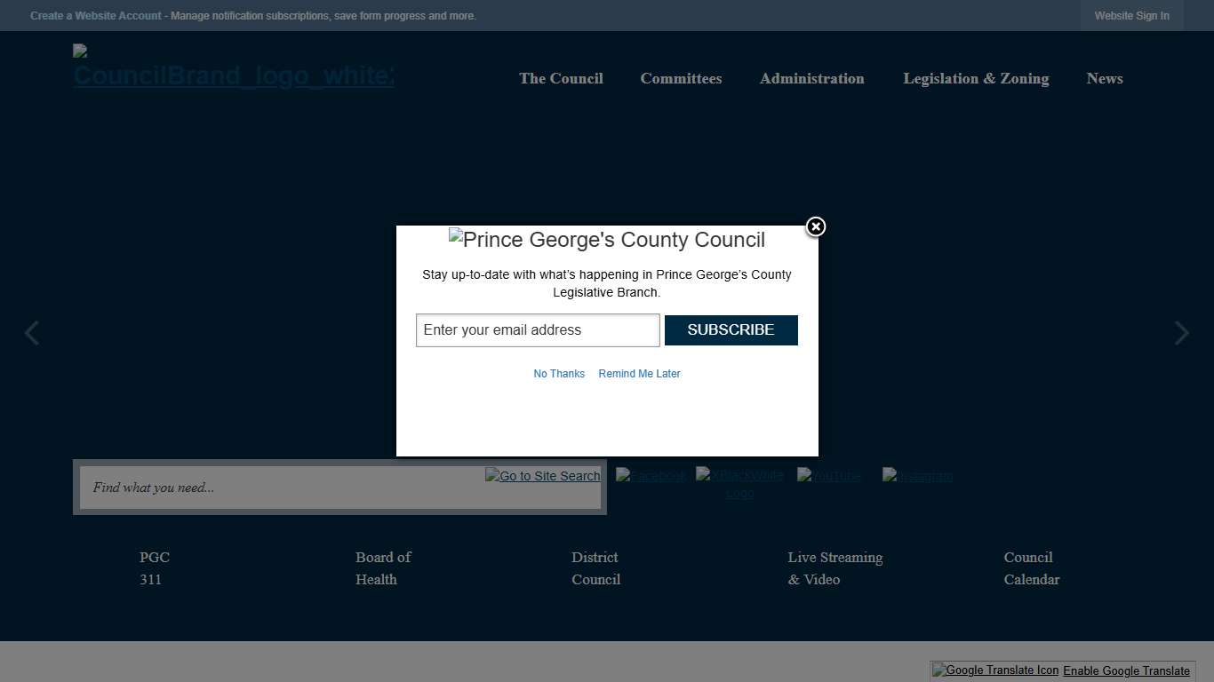 Prince George's County Legislative Branch, MD | Official Website
